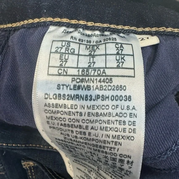 2/$20 Women's Guess Power Skinny Dark Blue Jeans - Picture 6 of 8